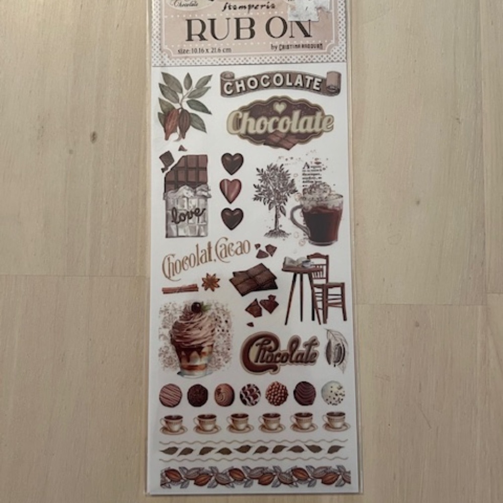 Stamperia Coffee and Chocolate Elements Rub-On Transfers